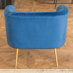 Russell Velvet Armchair In Blue