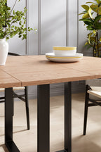 Belluno Industrial Style 160cm Round Extending Dining Table