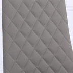 Set Of 4 Orsa Faux Leather Dining Chairs With Powder Coating Legs In Grey