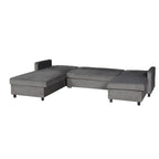 Avery Large U-Shape Storage Corner Sofa Bed With Ottoman