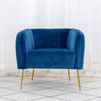 Russell Velvet Armchair In Blue