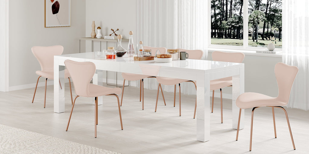 Agata 120cm - 240cm Transformer Table High Gloss Extending Dining Table