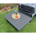 Hamburg Outdoor 8-Seater Garden Modular Steel Dining Set With Fire Pit Table And 2 Coffee Tables