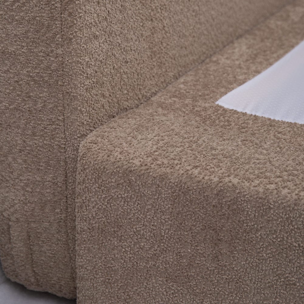 Marshmuff Soft Frame Boucle Bed Frame With Headboard King Bed or Double Bed or Single Bed