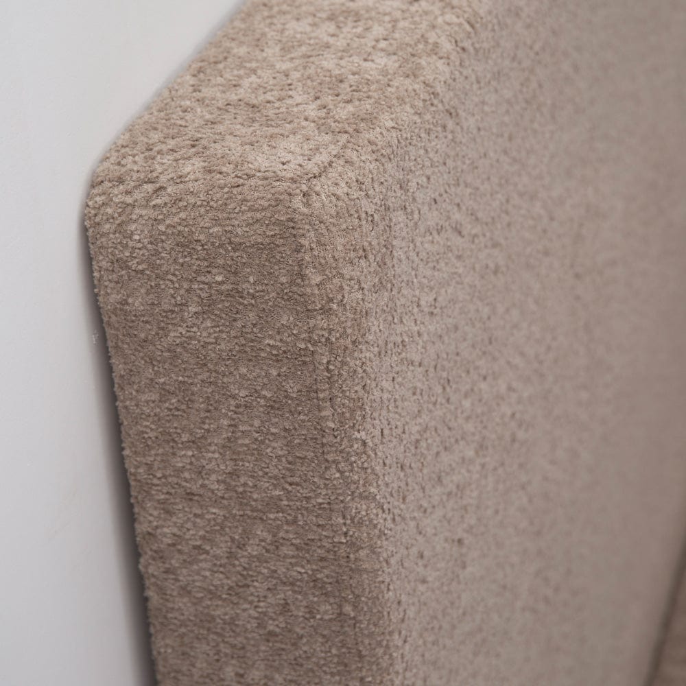 Marshmuff Soft Frame Boucle Bed Frame With Headboard King Bed or Double Bed or Single Bed