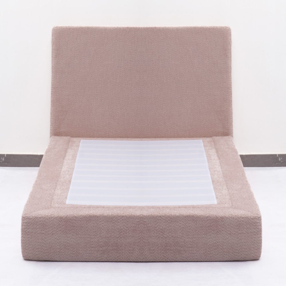 Marshmuff Soft Frame Boucle Bed Frame With Headboard King Bed or Double Bed or Single Bed