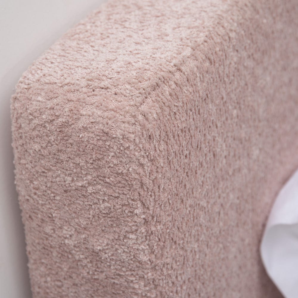 Marshmuff Soft Frame Boucle Bed Frame With Headboard King Bed or Double Bed or Single Bed