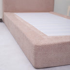 Marshmuff Soft Frame Boucle Bed Frame With Headboard King Bed or Double Bed or Single Bed