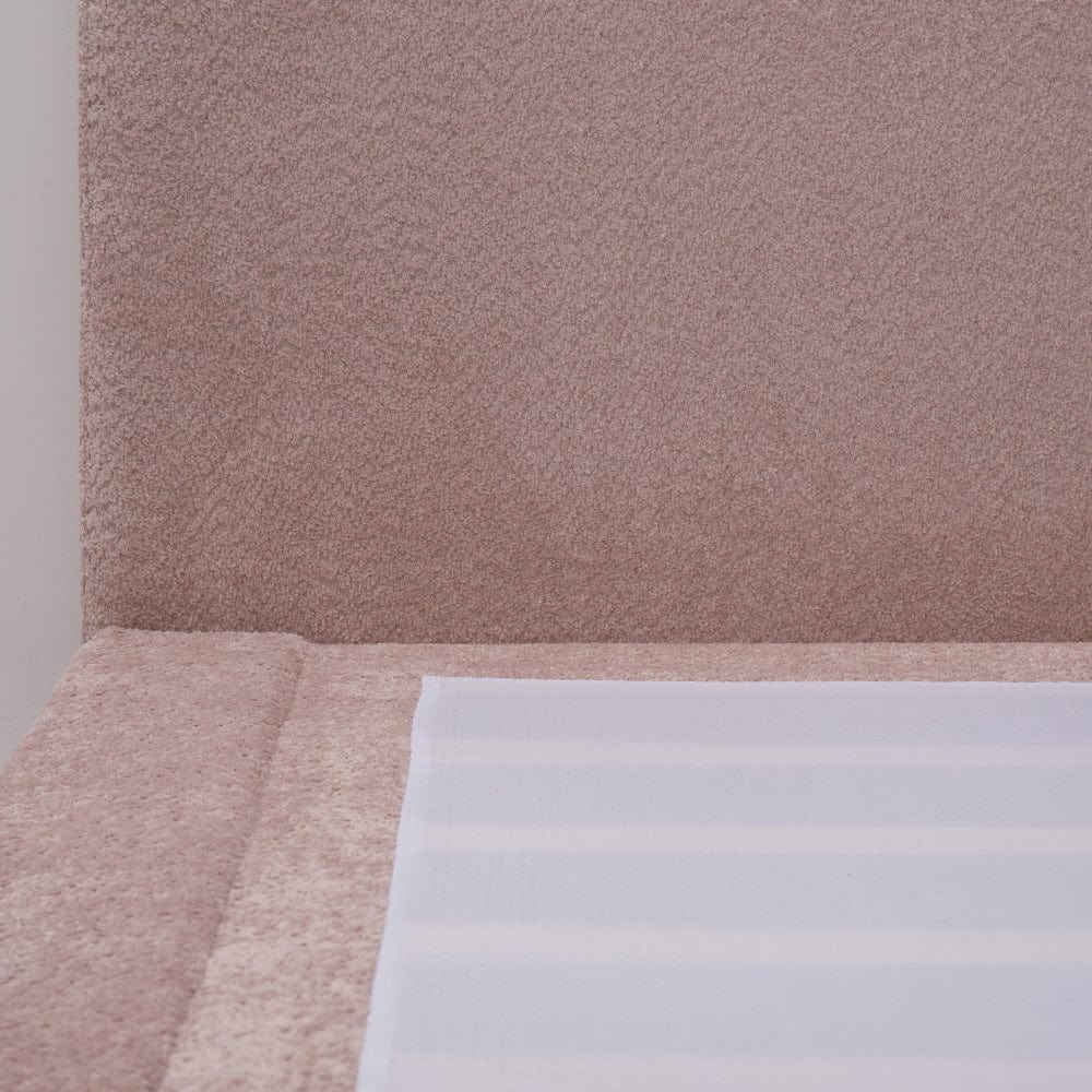 Marshmuff Soft Frame Boucle Bed Frame With Headboard King Bed or Double Bed or Single Bed