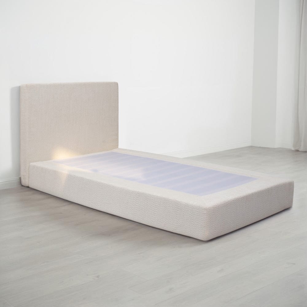 Marshmuff Soft Frame Boucle Bed Frame With Headboard King Bed or Double Bed or Single Bed