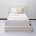 Marshmuff Soft Frame Boucle Bed Frame With Headboard King Bed or Double Bed or Single Bed
