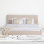 Marshmuff Linen Bed Frame With Headboard King Bed or Double Bed