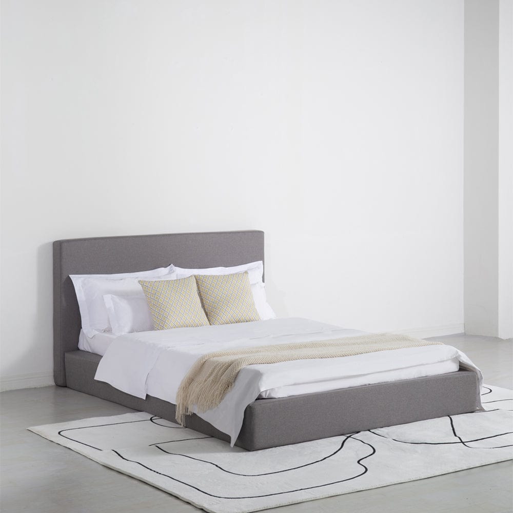 Marshmuff Linen Bed Frame With Headboard King Bed or Double Bed