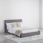 Marshmuff Linen Bed Frame With Headboard King Bed or Double Bed