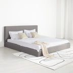 Marshmuff Linen Bed Frame With Headboard King Bed or Double Bed