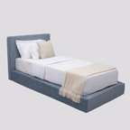 Marshmuff Microfibre Bed Frame With Headboard Single Bed Frame
