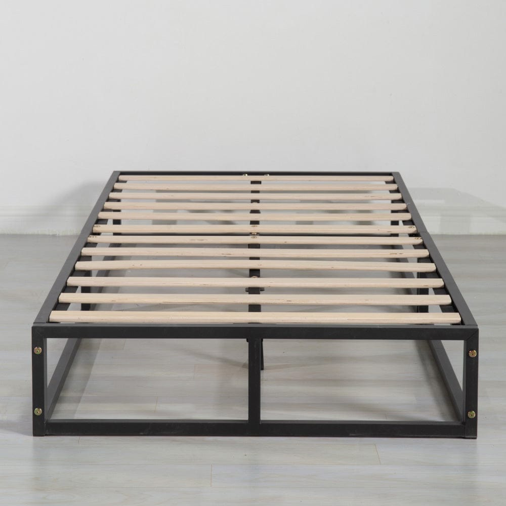 Marshmuff Microfibre Bed Frame With Headboard Single Bed Frame