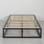 Marshmuff Microfibre Bed Frame With Headboard Single Bed Frame