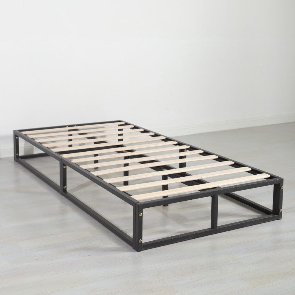 Marshmuff Microfibre Bed Frame With Headboard Single Bed Frame