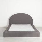 Marshmuff Linen Bed Frame With Curved Headboard King Bed or Double Bed