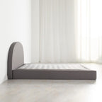Marshmuff Linen Bed Frame With Curved Headboard King Bed or Double Bed