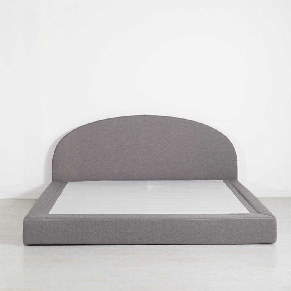 Marshmuff Linen Bed Frame With Curved Headboard King Bed or Double Bed