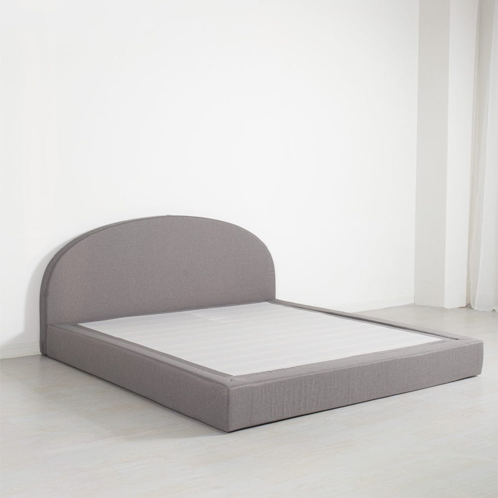 Marshmuff Linen Bed Frame With Curved Headboard King Bed or Double Bed