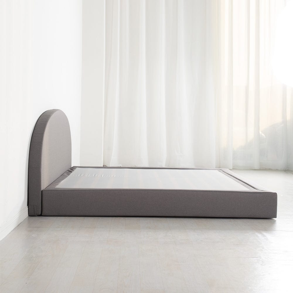 Marshmuff Linen Bed Frame With Curved Headboard King Bed or Double Bed