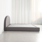 Marshmuff Linen Bed Frame With Curved Headboard King Bed or Double Bed