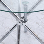 Orsa Round Dining Table Set With 4 Dining Chairs In Black