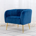 Russell Velvet Armchair In Blue