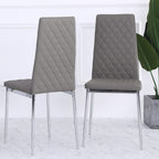 Orsa Round Dining Table Set With 4 Dining Chairs In Grey