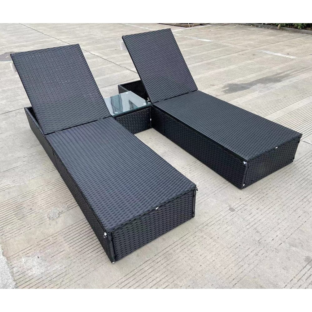 Vancouver Rattan Sun Lounger Set