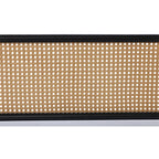 Boho Velvet Dining Bench With Rattan Backrest