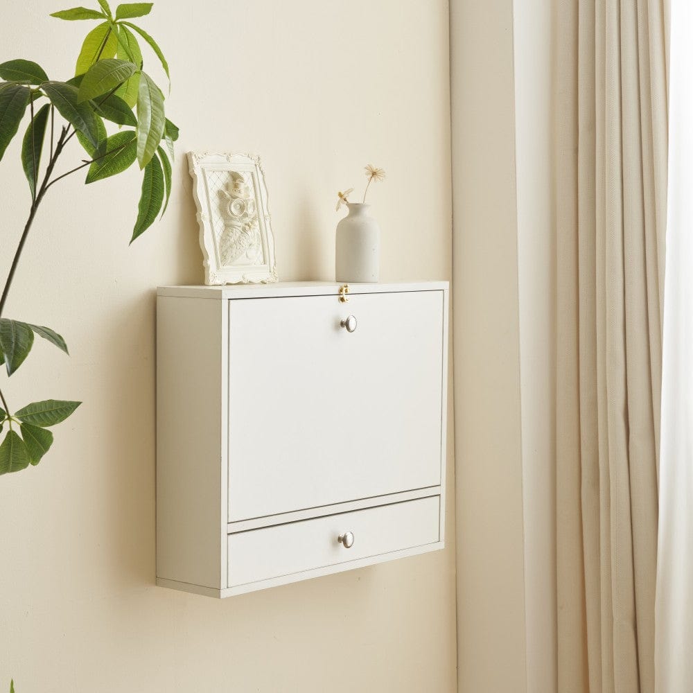 Heritage Foldable Floating Desk Dressing Desk Wall-Mounted Drop-Leaf Table