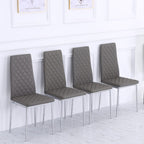 Orsa Round Dining Table Set With 4 Dining Chairs In Grey