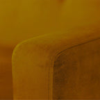 Destin Reversible Mustard Velvet Corner Sofa With Storage Chaise and Ottoman Bench