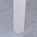 Orsa Rectangle Concrete Effect Dining Table With High Gloss White Legs