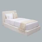 Marshmuff Soft Frame Boucle Bed Frame With Headboard King Bed or Double Bed or Single Bed