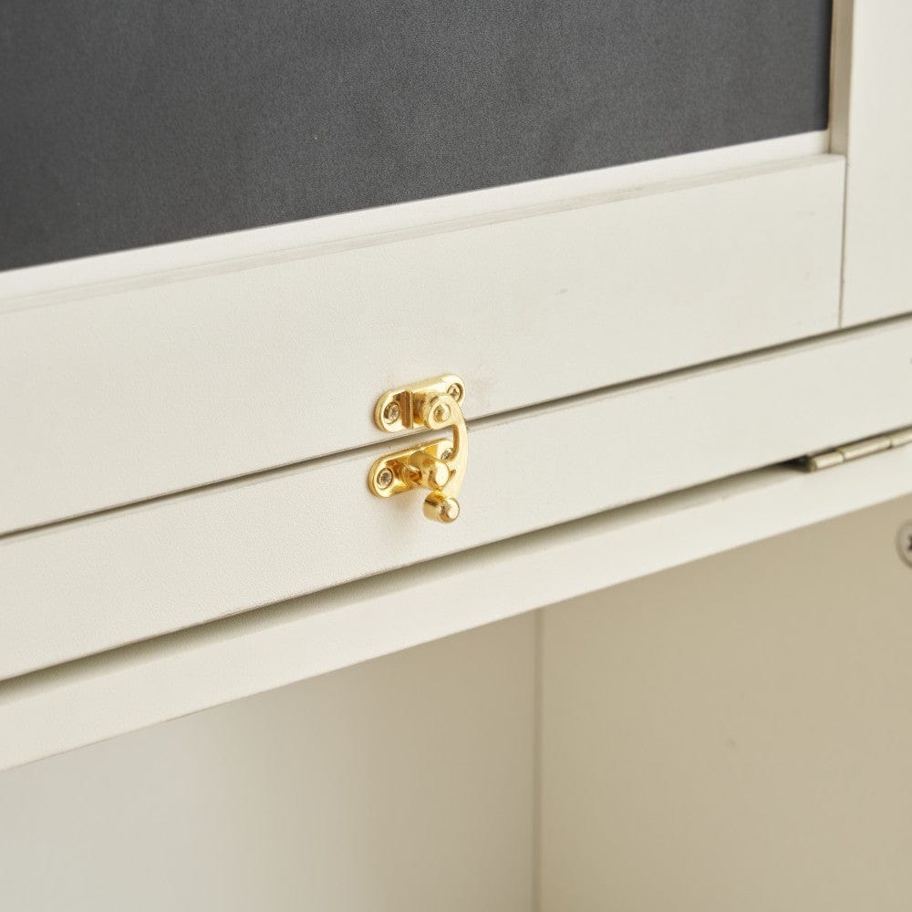 Heritage Foldable Wooden Convertible Office Desk Bookshelf With Blackboard