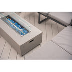 Outdoor 42 inchRect Gas Fire Pit with Gas Bottle Storage