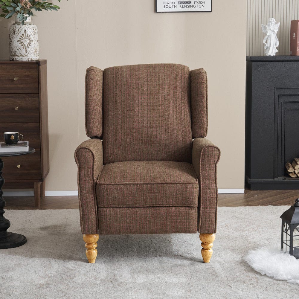 Ascot Velvet Pushback Recliner Chair