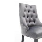 Etta Rectangle Dining Table Set with 4 Velvet Chairs