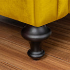 Toronto 3 Seater Chesterfield Style Velvet Sofa Bed In Mustard