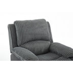 Boston Grey Plush Fabric Recliner Armchair
