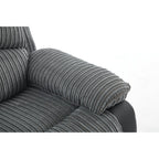 Boston Grey Plush Fabric Recliner Armchair