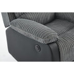 Boston Grey Plush Fabric Recliner Armchair