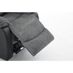 Boston Grey Plush Fabric Recliner Armchair