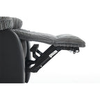 Boston Grey Plush Fabric 2 Seater Recliner