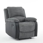 Boston 3+2+1 Grey Plush Fabric Recliner Sofa Set